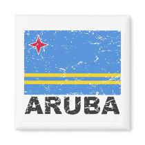 Aruba Vintage Flag Refrigerator Magnets