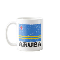 Aruba Vintage Flag Coffee Mugs