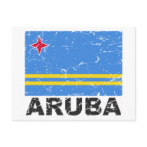 Aruba Vintage Flag Post Card