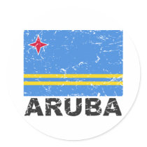 Aruba Vintage Flag stickers by allworldtees Aruba Vintage Flag stickers