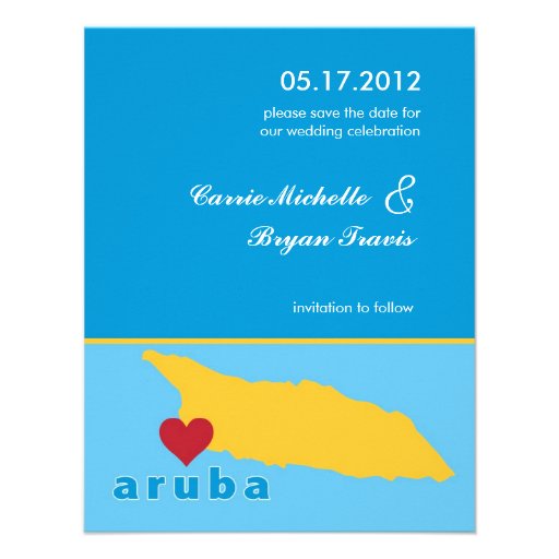 Aruba Wedding Save the Date Announcement