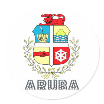 Aruban Emblem stickers by FlagStore Aruban Emblem stickers
