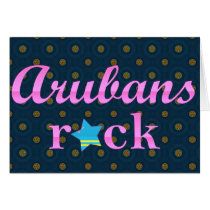 Arubans Rock - Cute Pink Card