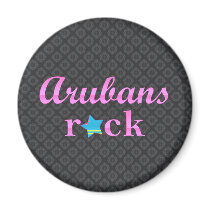 Arubans Rock - Cute Pink Refrigerator Magnet
