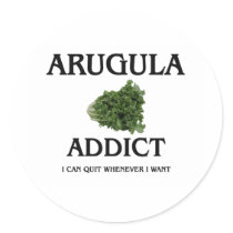 Arugula Addict stickers by foodshirts Arugula Addict stickers
