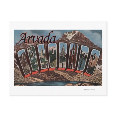 Arvada, Colorado - Large Letter Scenes Postcard by LanternPress