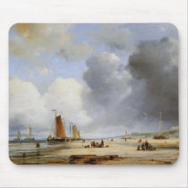 Ary Pleysier,'Beach View With Boats' mousepads