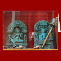 Arya Tara and Lord Buddha, Bodha, Nepal cards by Wonderlane Arya Tara and Lord Buddha, Bodha, Nepal cards