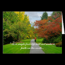 "As a single footstep will not make a... cards