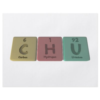 as Carbon Hydrogen Uranium Flyer by ChemicalWords