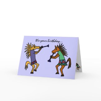 AS- Dancing Horses Birthday Card