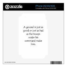 As Good As His Troops iPhone 3 Decals