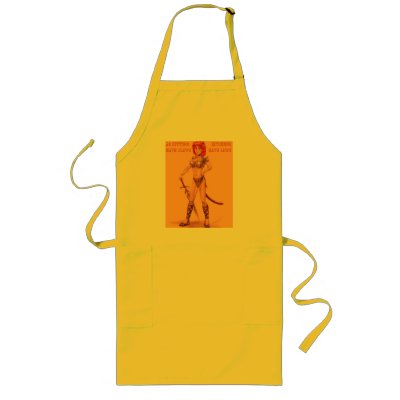 AS KITTENS HAVE CLAWS, KITCHENSHAVE LAWS APRONS by manonacommission
