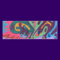 "As One" Abstract Art Bookmark business cards by RLMdesignes "As One" Abstract Art Bookmark business cards