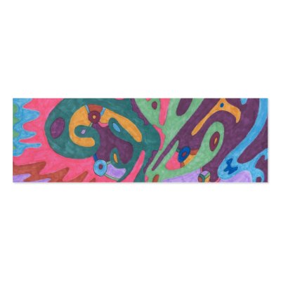 "As One" Abstract Art Bookmark Business Card by RLMdesignes