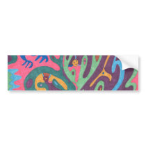 "As One" Abstract Art bumper stickers by RLMdesignes "As One" Abstract Art bumper stickers