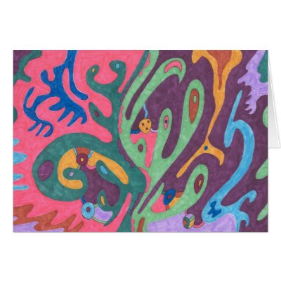 "As One" Abstract Art Cards by RLMdesignes