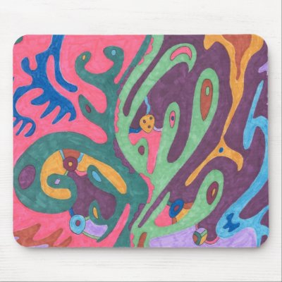 "As One" Abstract Art Mousepad by RLMdesignes