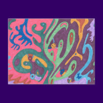 "As One" Abstract Art postcards