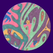 "As One" Abstract Art stickers