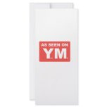 AS SEEN ON: YOUR MOM RACK CARD TEMPLATE