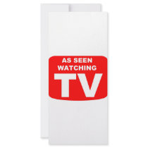 As Seen Watching TV rack cards by ross1016 As Seen Watching TV rack cards