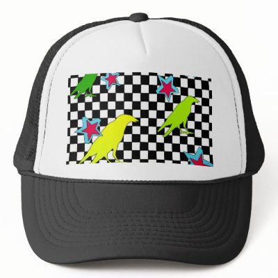 "As the crow flies" Hats by montymontgomeryart