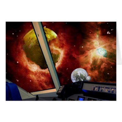 As the Dust Clears, Cockpit3a Greeting Cards by Space_Art_With_us