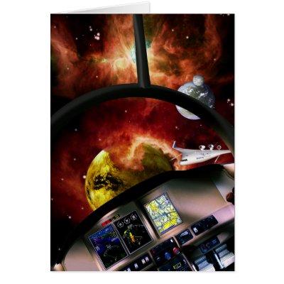As the Dust Clears, Cockpit5 Greeting Cards by Space_Art_With_us