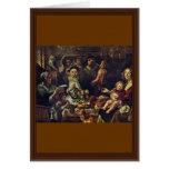 As The Old Sing So Pipe The Young By Jordaens Jaco Greeting Card