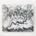As the Salamander lives in fire Mousepads