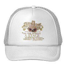 As You Like It Stage Quote (Gold Version) Mesh Hat