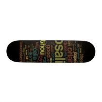 As You Like It Word Mosaic Custom Skateboard