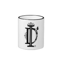 Asalte la taza blanca y negra con el logotipo domi