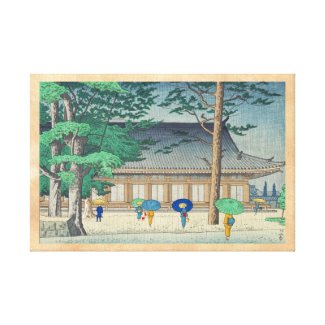 Asano Takeji Rain at Sanjusangendo Temple art Stretched Canvas Prints