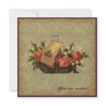 Asatru Floral Ship Invitations
