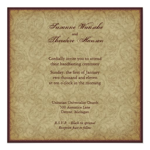 Asatru Floral Ship Invitations