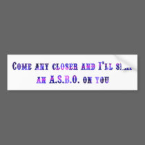ASBO bumper stickers