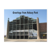 Asbury Park NJ Boardwalk and Casino Building Post Card
