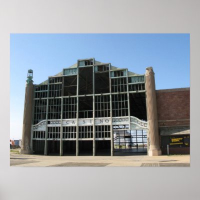 Asbury Park NJ Boardwalk and Casino Building Poster by Thejerseyshore