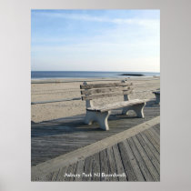 Asbury Park NJ Boardwalk - Bench Poster