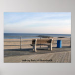 Asbury Park NJ Boardwalk - Bench Print