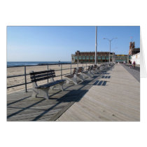 Asbury Park NJ Boardwalk Cyclists Greeting Cards
