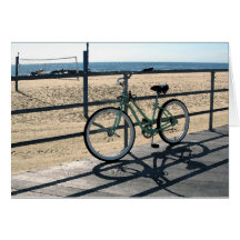 Asbury Park NJ Boardwalk - Green Bicycle Card