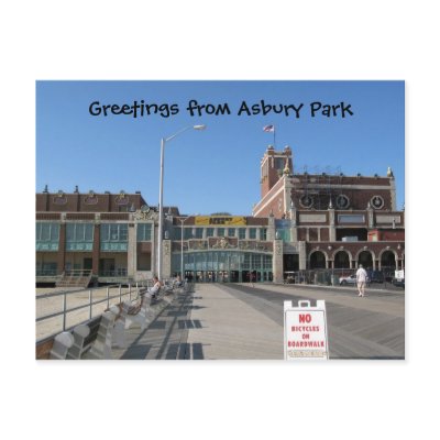 Asbury Park NJ Boardwalk Paramount Convention H... Post Cards by Thejerseyshore