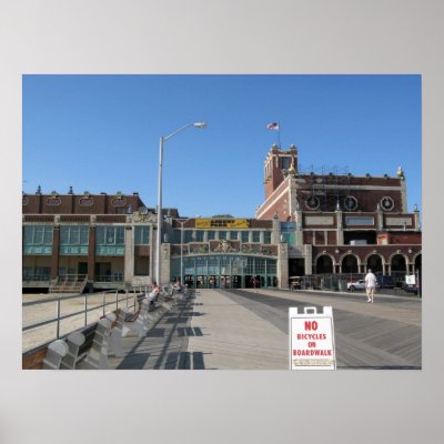 Asbury Park NJ Boardwalk Paramount Convention Hall Print by Thejerseyshore