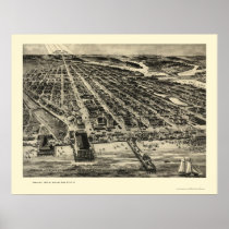 Asbury Park, NJ Panoramic Map - 1910 Posters