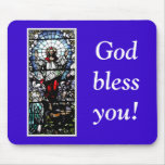 Ascension of Jesus stained glass window Mouse Pad