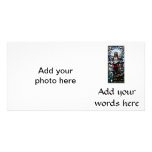 Ascension of Jesus stained glass window Personalized Photo Card