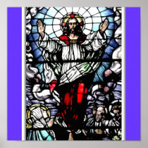 Ascension of Jesus stained glass window Poster